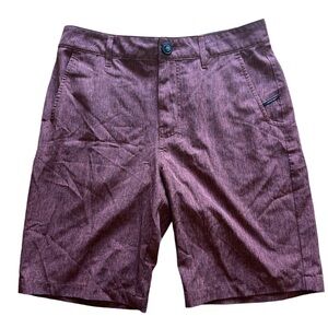 NWOT Nitrous‎ Black boys’ size 14 stretch hybrid shorts in burgundy